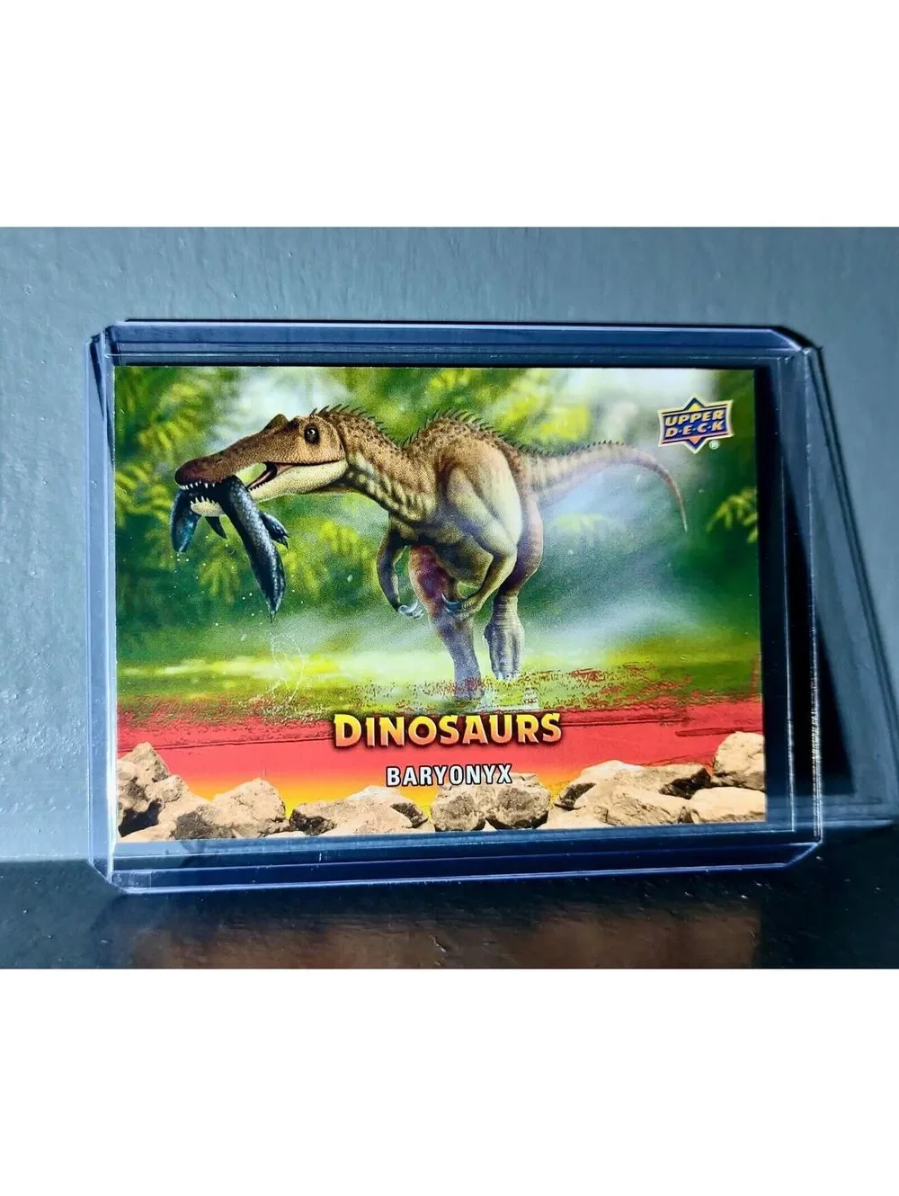 2015 Upper Deck Dinosaurs Baryonyx Extinction Red Parallel #45 Card